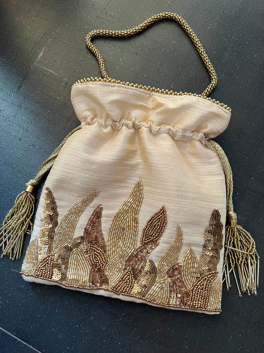 Silk Embroidered Potli Bag